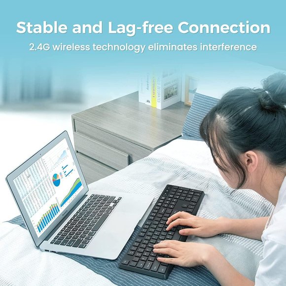 Lovaky MK98 Wireless Keyboard, Ergonomic Wireless Computer Keyboard - Picture 6 of 6